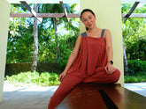 La Señorita Stephanie Pants Set (Old Rose/Blue) | The Nest Attachment Parenting Hub